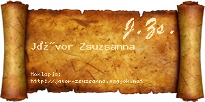 Jávor Zsuzsanna névjegykártya