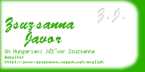 zsuzsanna javor business card